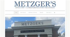 Desktop Screenshot of metzgersclothing.com